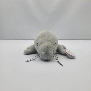 Curto Toy Manatee Plush Stuffed‎ Animal Gray Whiskers Soft Kids Toy 7.5" long